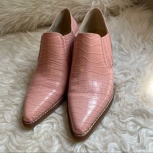 Sam Edelman Walton Pink Croc Booties